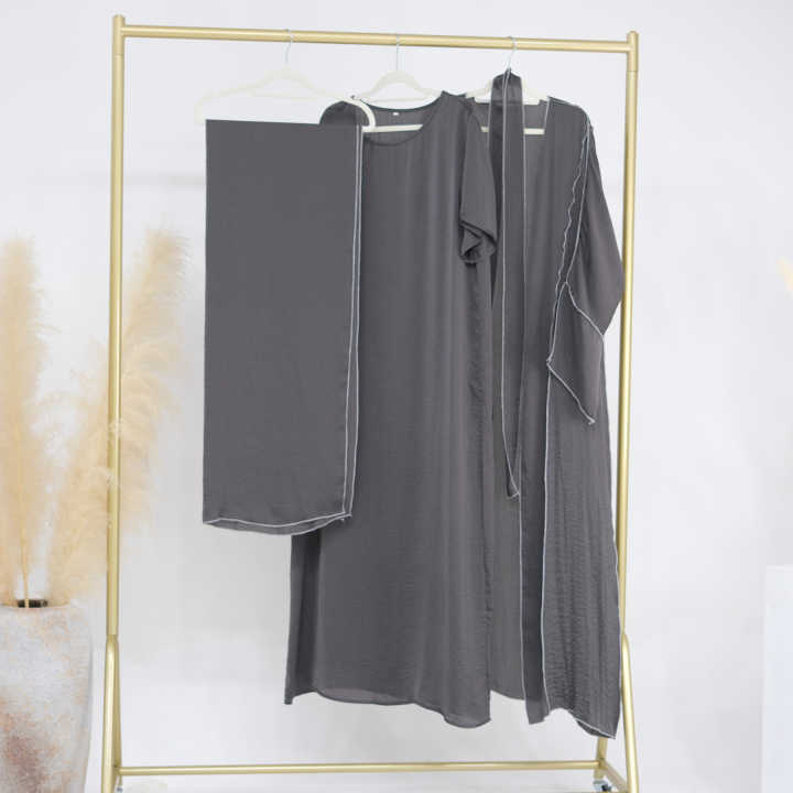 AMARA Abaya inkl. passenden Hijab (Vier-Teiler)