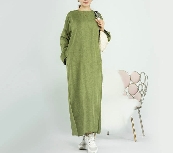 EYLA Linen Abaya