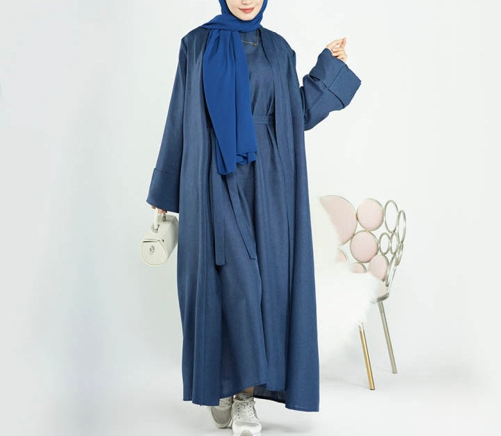 FADJA Linen Open Abaya