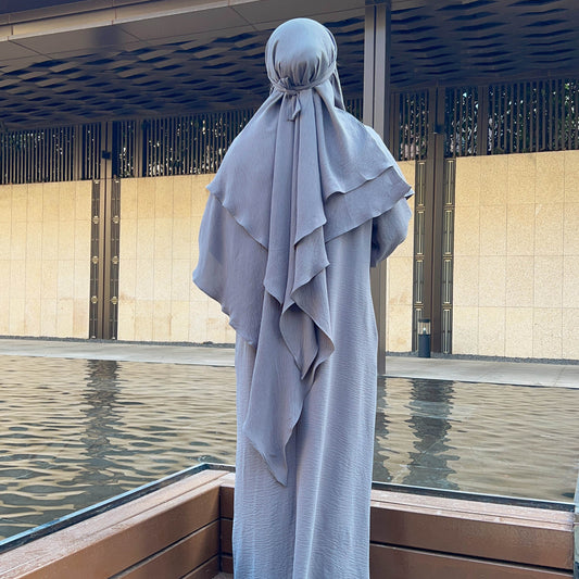 AMAL Khimar Set in Gray