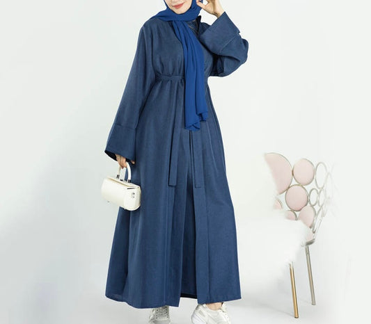 FADJA Linen Open Abaya